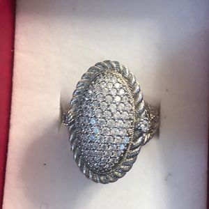 Judith Ripka Sterling 1.40 carat Oval pave…